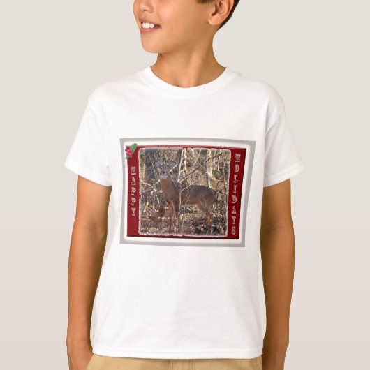 ホワイトテールディアハッピーホリデーズアイテム Tシャツ (正面)