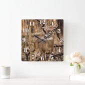 ホワイトテールディアバック スクエア壁時計 (ホーム)