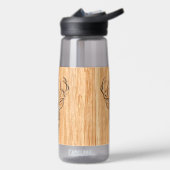 ホワイトテールディアヘッドウッドインレイスタイル ウォーターボトル (左面)