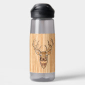 ホワイトテールディアヘッドウッドインレイスタイル ウォーターボトル (背面)