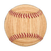 ホワイトテールディアヘッドトロフィーウッドグレインスタイル 野球ボール (正面)