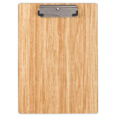 ホワイトテールディアヘッドブロンドウッドグレインスタイル クリップボード (正面)