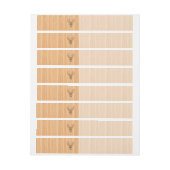 ホワイトテールディアヘッド木目デコール ラップアラウンド宛名ラベル (シート)