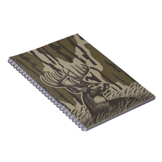 ホワイトテールディアボートムランド迷彩柄ディア狩り迷彩柄 ノートブック (右側)