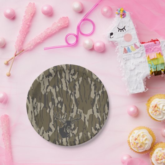 ホワイトテールディアボートムランド迷彩柄狩り迷彩柄 ペーパープレート (パーティー)
