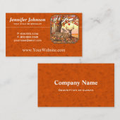 ホワイトテールディアメープルツリーオータムオレンジ 名刺 (正面/裏面)