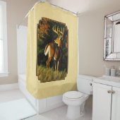 ホワイトテールディアモンスターバックイエロー シャワーカーテン (インサイチュ)