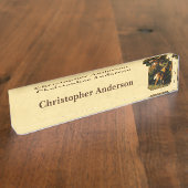 ホワイトテールディアモンスターバックイエロー デスクネームプレート (側面)