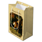 ホワイトテールディアモンスターバックイエロー ミディアムペーパーバッグ (正面アングル)