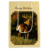 ホワイトテールディアモンスターバックイエロー ミディアムペーパーバッグ (裏面)