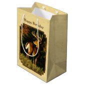 ホワイトテールディアモンスターバックイエロー ミディアムペーパーバッグ (裏面アングル)