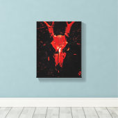 ホワイトテールディアースカル キャンバスプリント (インサイチュ (ウッドフロア))