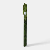 ホワイトテールディアー、エッジ上の大きなバックは擦り切れる iPhone 15ケース (左側面)