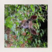 ホワイトテールドー食べ物ディアズベリー ジグソーパズル (横)