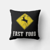 ホワイトテールバックおもしろい鹿狩りシーズンファーストフードH クッション (裏面)