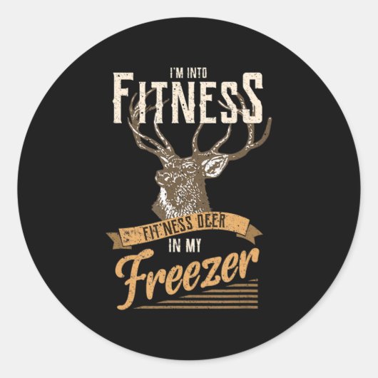 ホワイトテールバックおもしろい鹿狩りシーズン私はFiに ラウンドシール (正面)