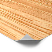 ホワイトテールバックディアヘッドウッドグレインスタイル ポスター (角)