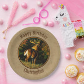 ホワイトテールバックディアー狩りタン ペーパープレート (パーティー)