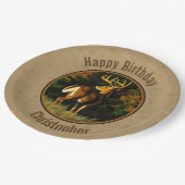 ホワイトテールバックディアー狩りタン ペーパープレート (アングル)