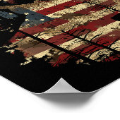 ホワイトテールバックディアー狩り7月アメリカ4日 ポスター (角)