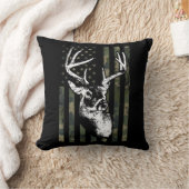 ホワイトテールバックディアー狩りUSAカモフラージュアメリカ クッション (ブランケット)