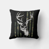 ホワイトテールバックディアー狩りUSAカモフラージュアメリカ クッション (裏面)