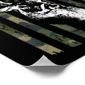 ホワイトテールバックディアー狩りUSAカモフラージュアメリカ ポスター (角)