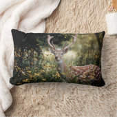 ホワイトテールバックディア素晴らし狩り ランバークッション (ブランケット)