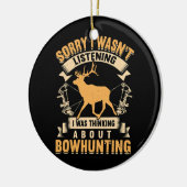 ホワイトテールバックボーカーニディングディアー狩りボウハンター セラミックオーナメント (左)