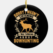 ホワイトテールバックボーカーニディングディアー狩りボウハンター セラミックオーナメント (裏面)