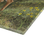 ホワイトテール鹿と可愛いツイン春 カッティングボード (角)