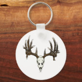 ホワイトテール鹿スカル1 キーホルダー (正面)
