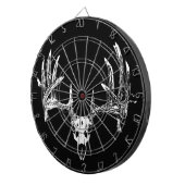 ホワイトテール鹿スカルw ダーツボード (正面右)