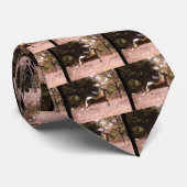 ホワイトテール鹿ランニングの群れ ネクタイ (ロール)