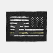 ホワイトテール鹿狩りハンターエルクバック迷彩柄アメリク フリースブランケット (正面(横))