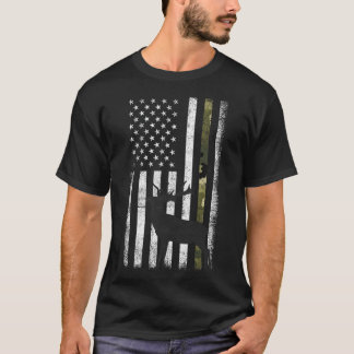ホワイトテール鹿狩りハンターエルクバック迷彩柄アメリク Tシャツ