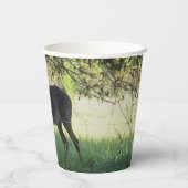 ホワイトテール鹿紙カップ – 美しくランダム 紙コップ (裏面)