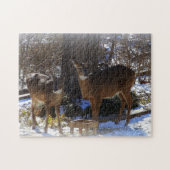 ホワイトテール鹿11x14写真パズルとギフトボックス ジグソーパズル (横)