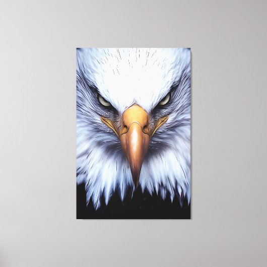 ホワイトテール・イーグル・デジタ絵画ルの キャンバスプリント (正面)