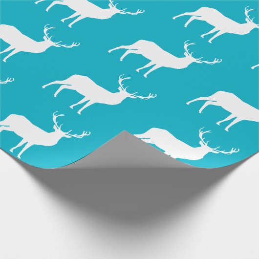 ホワイトディアオンブライトブルーラッピング紙 ラッピングペーパー (角)