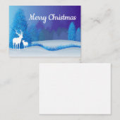 ホワイトディアクリスマスカード ノートカード (正面/裏面)