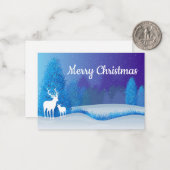 ホワイトディアクリスマスカード ノートカード (正面/裏面インサイチュ)