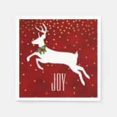 ホワイトディアクリスマス紙ナプキンス スタンダードカクテルナプキン (正面)