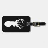 ホワイトディアバックハンター白黒カスタマイズ ラゲッジタグ (正面横)