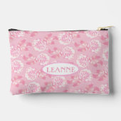 ホワイトディアンサスのカーネーションのピンクの名前 アクセサリーポーチ (裏面)