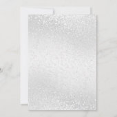 ホワイトディナーでのリハーサルグリッター 招待状 (裏面)