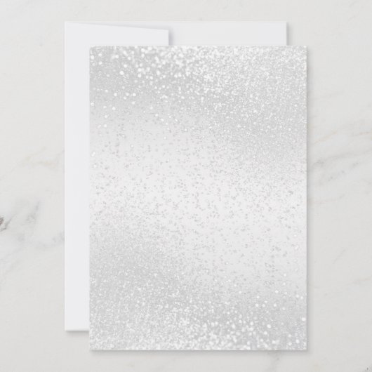 ホワイトディナーでのリハーサルグリッター 招待状 (裏面)