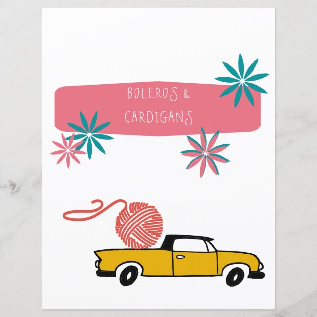 ホワイトディバイダー – ヤルナホリック編み物バインダーインサート (正面)