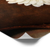 ホワイトデイジーとカウボーイブーツウェスタン結婚ズ ポスター (角)