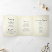 ホワイトデイジーとカウボーイブーツウェスタン結婚ズ 三つ折り招待状 (内部)